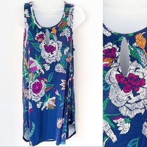 ANTHROPOLOGIE | Floral Print Keyhole Tank